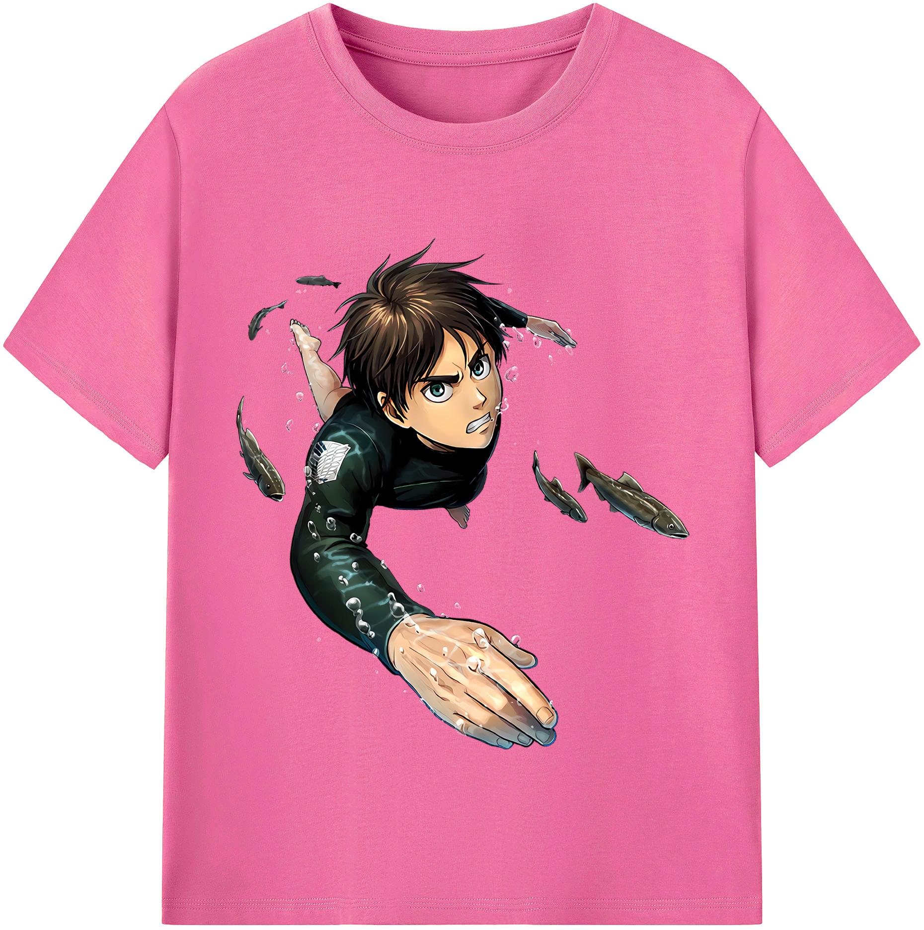 （画像用） 進撃の巨人 エレン･イェーガー Attack on Titan Eren Jäger レディースカジュアルプリントTシャツ（綿100％）